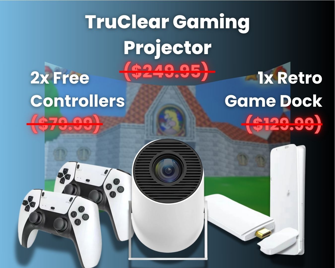 ULTIMATE BUNDLE (Projector + Retro Game Dock)